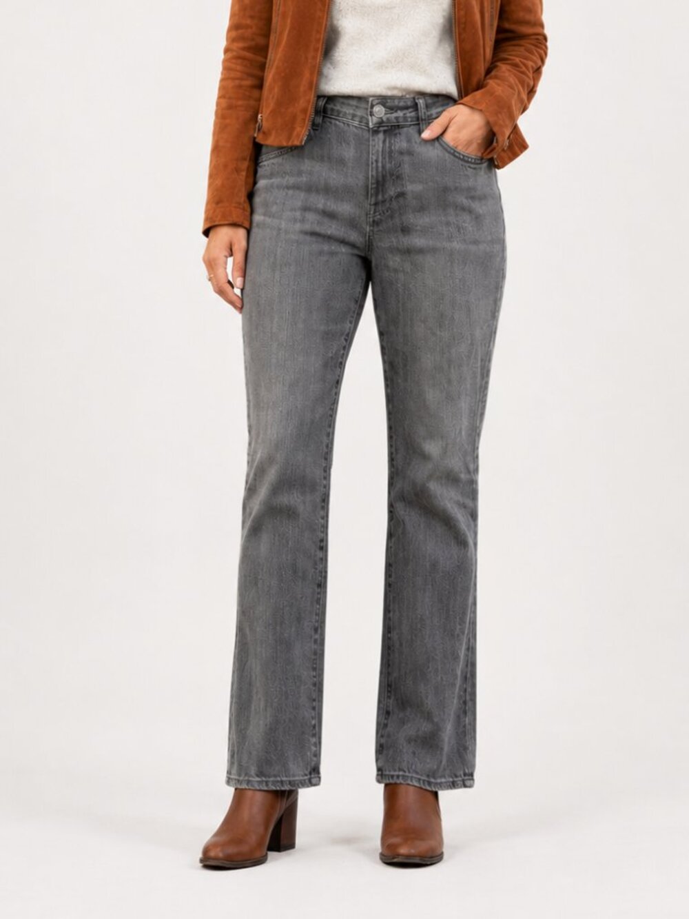 a.n.a A New Approach Gray Mid Rise Straight Leg Jeans Y2K Denim Women's 10